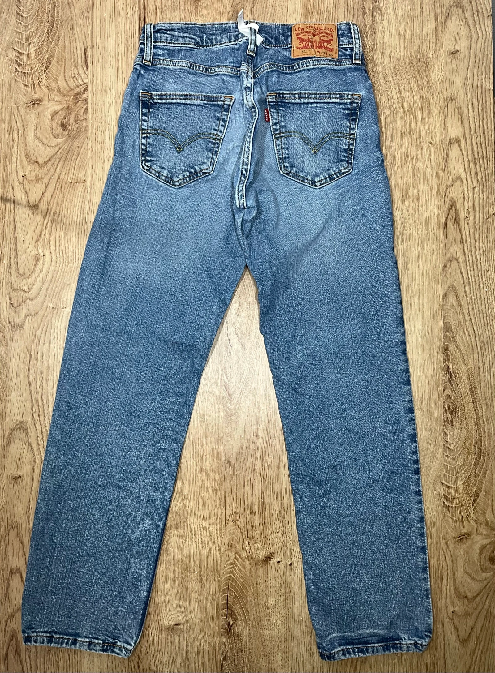 Levi's 513 Slim Straight W29 L30 Denim Vintage 99% Cotton Blue lvh 250 – photo 6